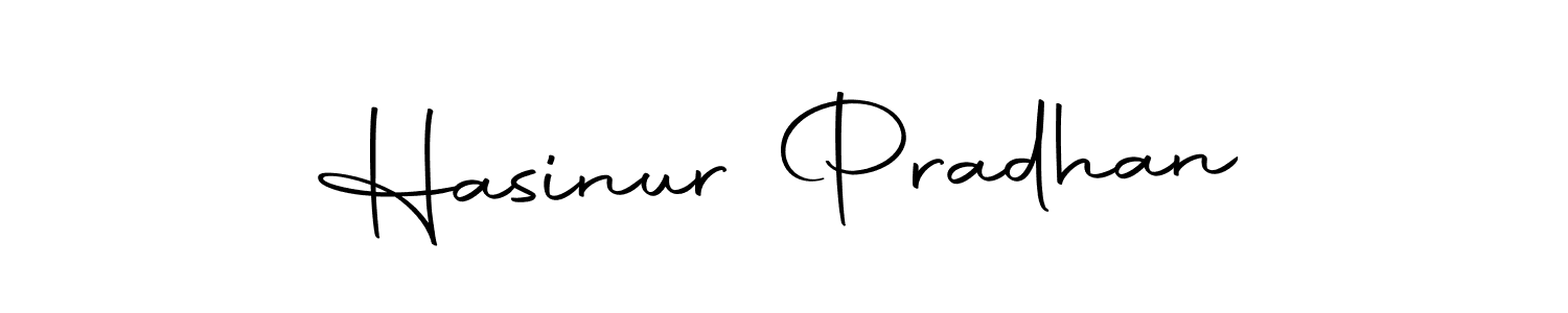 How to make Hasinur Pradhan name signature. Use Autography-DOLnW style for creating short signs online. This is the latest handwritten sign. Hasinur Pradhan signature style 10 images and pictures png