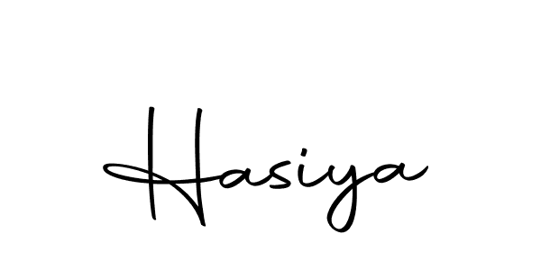 Use a signature maker to create a handwritten signature online. With this signature software, you can design (Autography-DOLnW) your own signature for name Hasiya. Hasiya signature style 10 images and pictures png