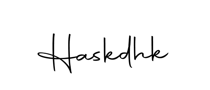 Make a beautiful signature design for name Haskdhk. With this signature (Autography-DOLnW) style, you can create a handwritten signature for free. Haskdhk signature style 10 images and pictures png