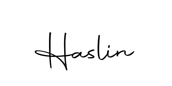 Make a beautiful signature design for name Haslin. With this signature (Autography-DOLnW) style, you can create a handwritten signature for free. Haslin signature style 10 images and pictures png