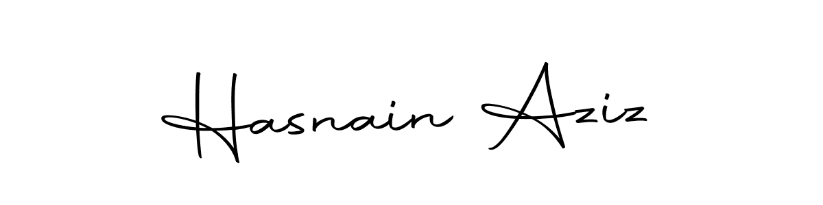 Design your own signature with our free online signature maker. With this signature software, you can create a handwritten (Autography-DOLnW) signature for name Hasnain Aziz. Hasnain Aziz signature style 10 images and pictures png