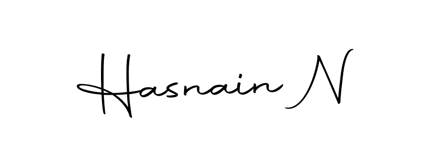 Also we have Hasnain N name is the best signature style. Create professional handwritten signature collection using Autography-DOLnW autograph style. Hasnain N signature style 10 images and pictures png