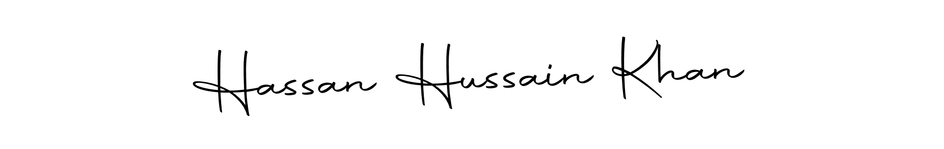 The best way (Autography-DOLnW) to make a short signature is to pick only two or three words in your name. The name Hassan Hussain Khan include a total of six letters. For converting this name. Hassan Hussain Khan signature style 10 images and pictures png