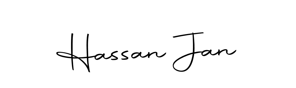 How to make Hassan Jan name signature. Use Autography-DOLnW style for creating short signs online. This is the latest handwritten sign. Hassan Jan signature style 10 images and pictures png
