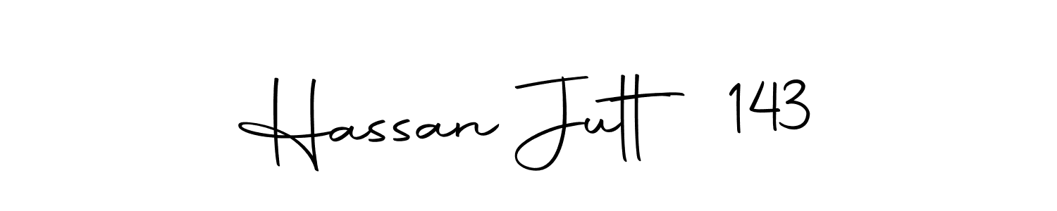 How to make Hassan Jutt 143 name signature. Use Autography-DOLnW style for creating short signs online. This is the latest handwritten sign. Hassan Jutt 143 signature style 10 images and pictures png