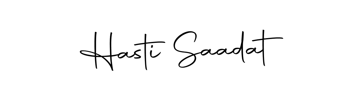 Make a short Hasti Saadat signature style. Manage your documents anywhere anytime using Autography-DOLnW. Create and add eSignatures, submit forms, share and send files easily. Hasti Saadat signature style 10 images and pictures png