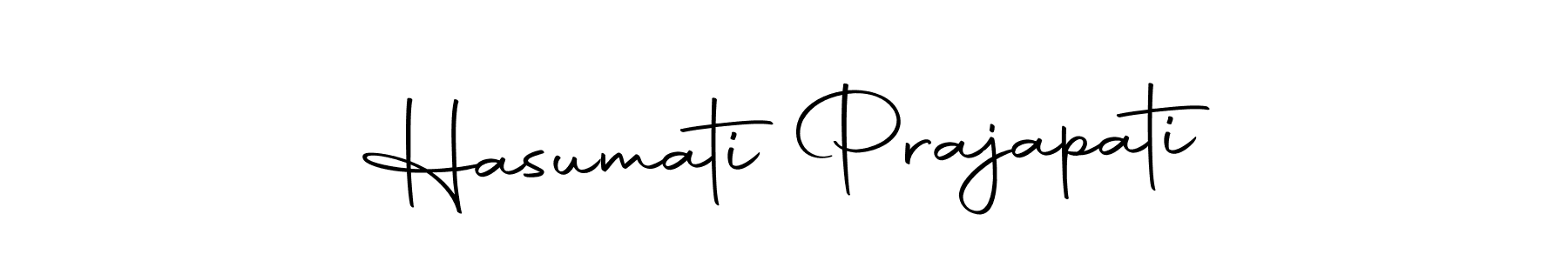How to make Hasumati Prajapati name signature. Use Autography-DOLnW style for creating short signs online. This is the latest handwritten sign. Hasumati Prajapati signature style 10 images and pictures png