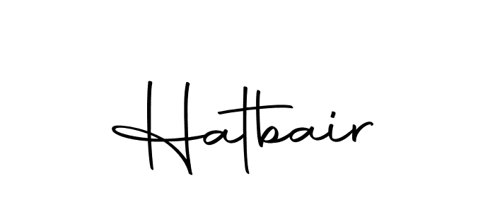 How to make Hatbair name signature. Use Autography-DOLnW style for creating short signs online. This is the latest handwritten sign. Hatbair signature style 10 images and pictures png