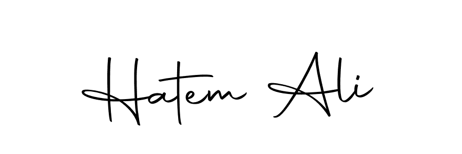 Create a beautiful signature design for name Hatem Ali. With this signature (Autography-DOLnW) fonts, you can make a handwritten signature for free. Hatem Ali signature style 10 images and pictures png