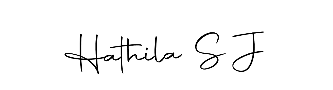 Make a beautiful signature design for name Hathila S J. With this signature (Autography-DOLnW) style, you can create a handwritten signature for free. Hathila S J signature style 10 images and pictures png