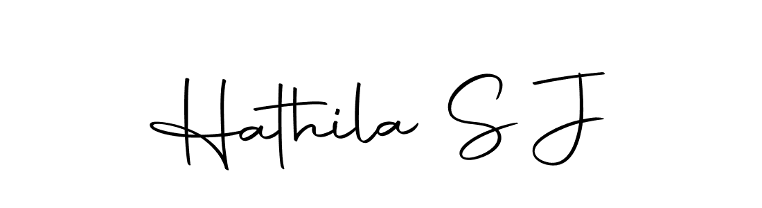 Make a beautiful signature design for name Hathila S J. With this signature (Autography-DOLnW) style, you can create a handwritten signature for free. Hathila S J signature style 10 images and pictures png