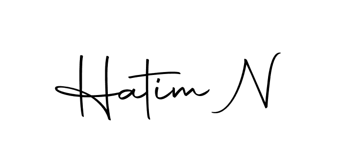 Similarly Autography-DOLnW is the best handwritten signature design. Signature creator online .You can use it as an online autograph creator for name Hatim N. Hatim N signature style 10 images and pictures png