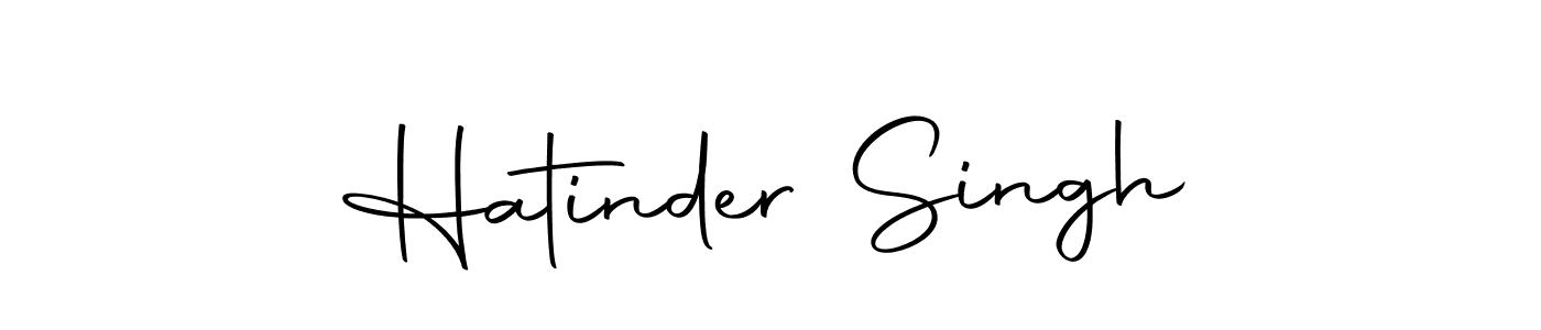How to make Hatinder Singh name signature. Use Autography-DOLnW style for creating short signs online. This is the latest handwritten sign. Hatinder Singh signature style 10 images and pictures png