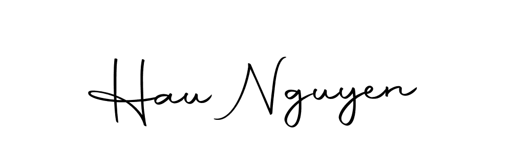 Design your own signature with our free online signature maker. With this signature software, you can create a handwritten (Autography-DOLnW) signature for name Hau Nguyen. Hau Nguyen signature style 10 images and pictures png