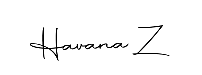Create a beautiful signature design for name Havana Z. With this signature (Autography-DOLnW) fonts, you can make a handwritten signature for free. Havana Z signature style 10 images and pictures png