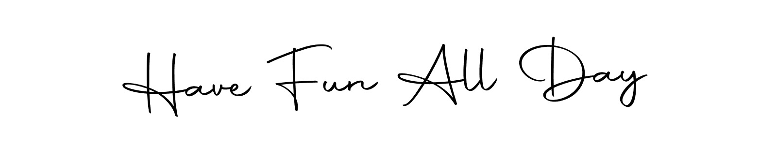 This is the best signature style for the Have Fun All Day name. Also you like these signature font (Autography-DOLnW). Mix name signature. Have Fun All Day signature style 10 images and pictures png