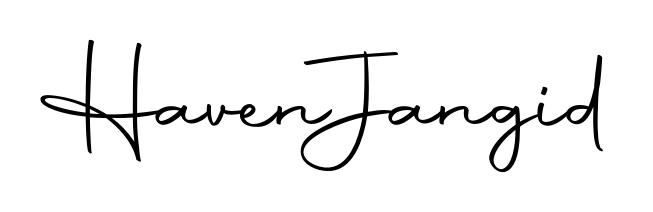 Download transparent PNG signature for name Haven  Jangid styled with Autography-DOLnW font. Ready to paste directly into PDF and Word agreements. Haven  Jangid signature style 10 images and pictures png