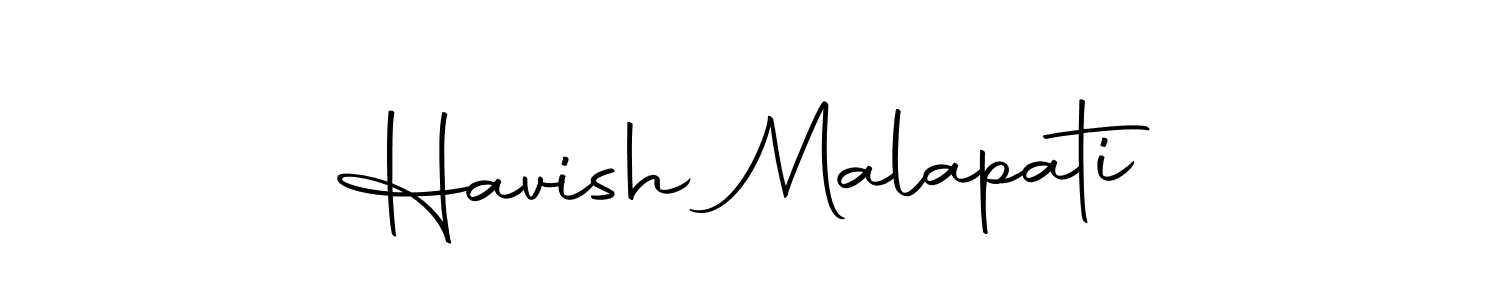 Create a beautiful signature design for name Havish Malapati. With this signature (Autography-DOLnW) fonts, you can make a handwritten signature for free. Havish Malapati signature style 10 images and pictures png