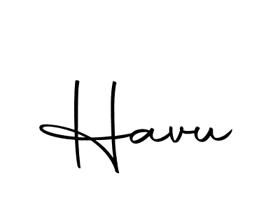 Havu stylish signature style. Best Handwritten Sign (Autography-DOLnW) for my name. Handwritten Signature Collection Ideas for my name Havu. Havu signature style 10 images and pictures png