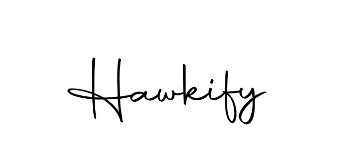 Hawkify stylish signature style. Best Handwritten Sign (Autography-DOLnW) for my name. Handwritten Signature Collection Ideas for my name Hawkify. Hawkify signature style 10 images and pictures png