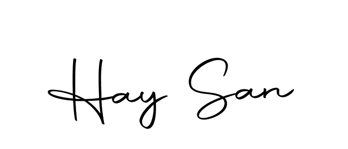 Create a beautiful signature design for name Hay San. With this signature (Autography-DOLnW) fonts, you can make a handwritten signature for free. Hay San signature style 10 images and pictures png