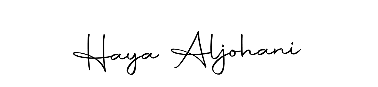 You should practise on your own different ways (Autography-DOLnW) to write your name (Haya Aljohani) in signature. don't let someone else do it for you. Haya Aljohani signature style 10 images and pictures png