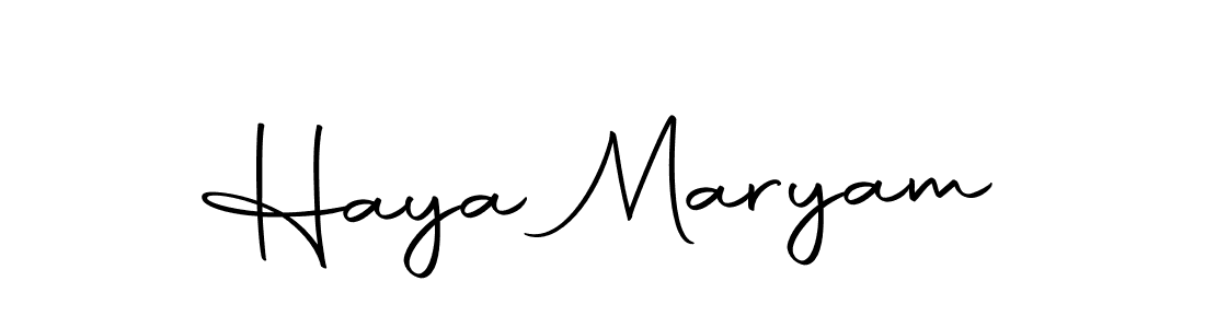 Haya Maryam stylish signature style. Best Handwritten Sign (Autography-DOLnW) for my name. Handwritten Signature Collection Ideas for my name Haya Maryam. Haya Maryam signature style 10 images and pictures png