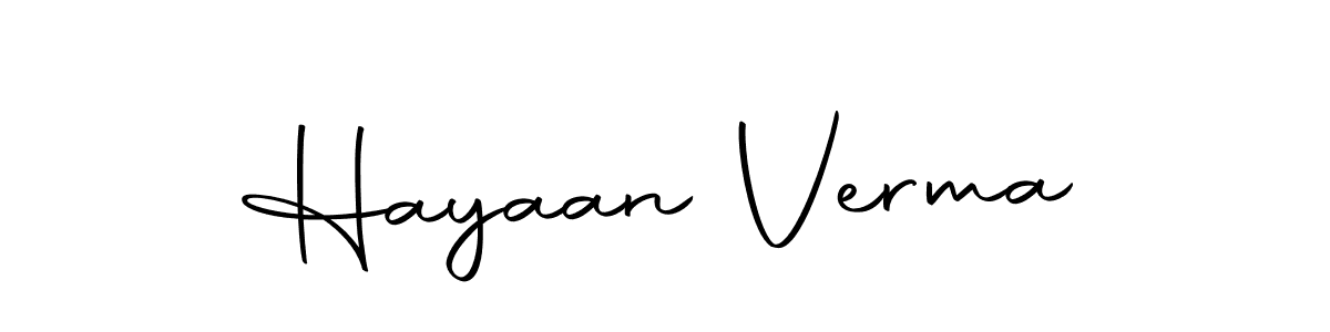 Make a beautiful signature design for name Hayaan Verma. With this signature (Autography-DOLnW) style, you can create a handwritten signature for free. Hayaan Verma signature style 10 images and pictures png