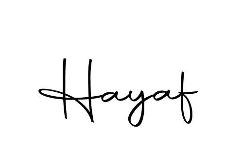 Design your own signature with our free online signature maker. With this signature software, you can create a handwritten (Autography-DOLnW) signature for name Hayaf. Hayaf signature style 10 images and pictures png