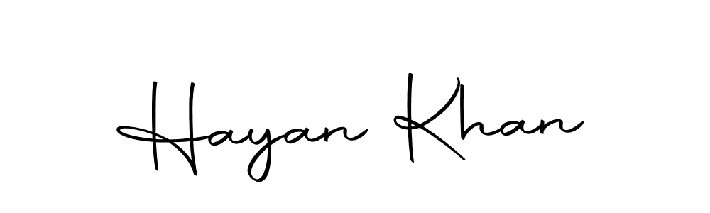 You should practise on your own different ways (Autography-DOLnW) to write your name (Hayan Khan) in signature. don't let someone else do it for you. Hayan Khan signature style 10 images and pictures png