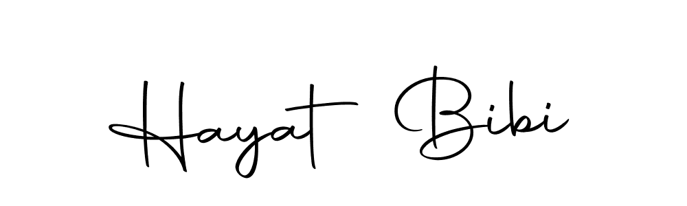 Also we have Hayat Bibi name is the best signature style. Create professional handwritten signature collection using Autography-DOLnW autograph style. Hayat Bibi signature style 10 images and pictures png