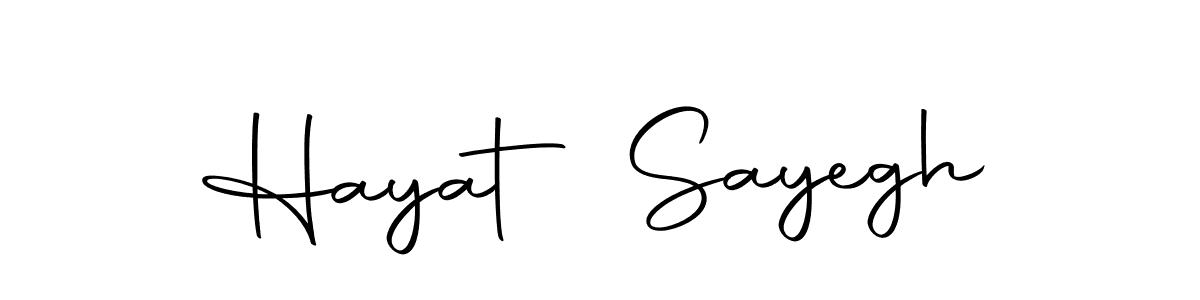Autography-DOLnW is a professional signature style that is perfect for those who want to add a touch of class to their signature. It is also a great choice for those who want to make their signature more unique. Get Hayat Sayegh name to fancy signature for free. Hayat Sayegh signature style 10 images and pictures png