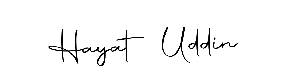 Use a signature maker to create a handwritten signature online. With this signature software, you can design (Autography-DOLnW) your own signature for name Hayat Uddin. Hayat Uddin signature style 10 images and pictures png