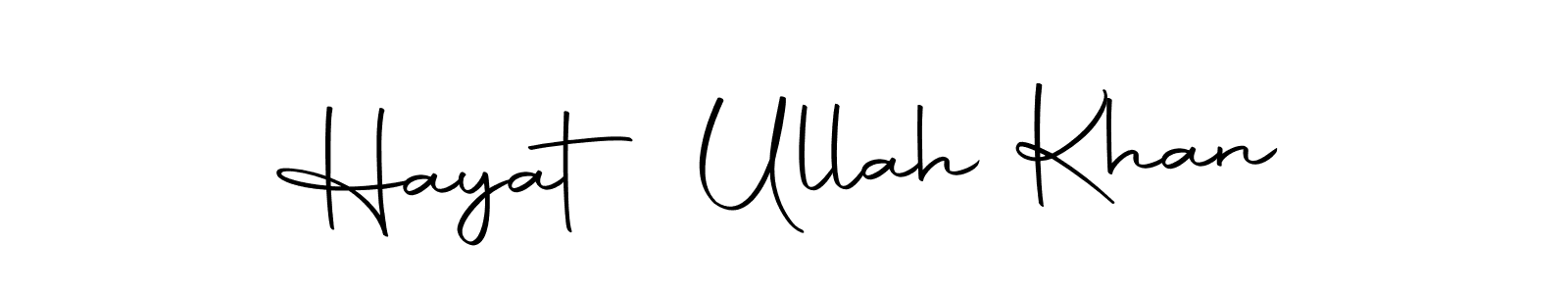 The best way (Autography-DOLnW) to make a short signature is to pick only two or three words in your name. The name Hayat Ullah Khan include a total of six letters. For converting this name. Hayat Ullah Khan signature style 10 images and pictures png