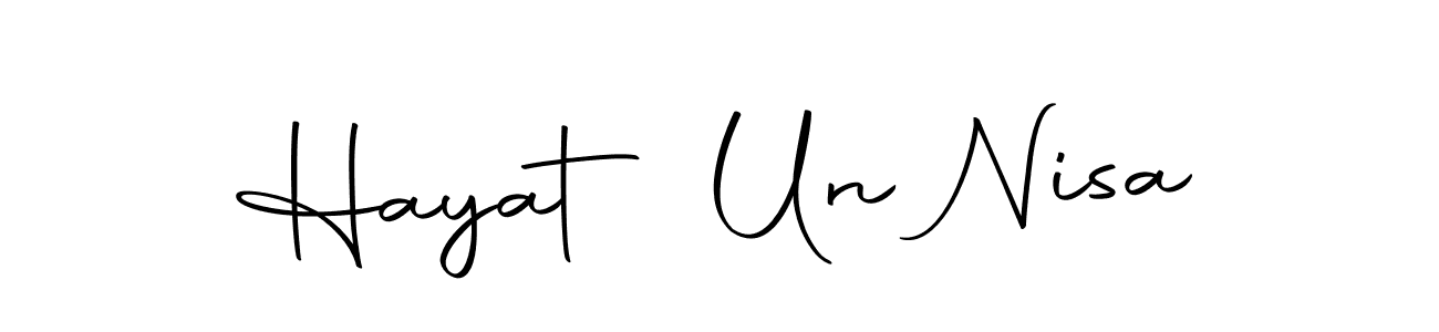 Here are the top 10 professional signature styles for the name Hayat Un Nisa. These are the best autograph styles you can use for your name. Hayat Un Nisa signature style 10 images and pictures png