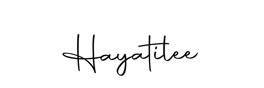 How to make Hayatilee name signature. Use Autography-DOLnW style for creating short signs online. This is the latest handwritten sign. Hayatilee signature style 10 images and pictures png