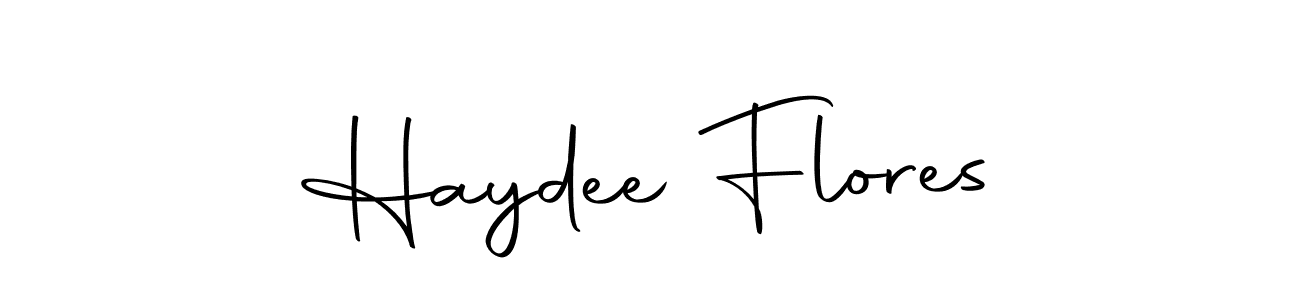 Haydee Flores stylish signature style. Best Handwritten Sign (Autography-DOLnW) for my name. Handwritten Signature Collection Ideas for my name Haydee Flores. Haydee Flores signature style 10 images and pictures png