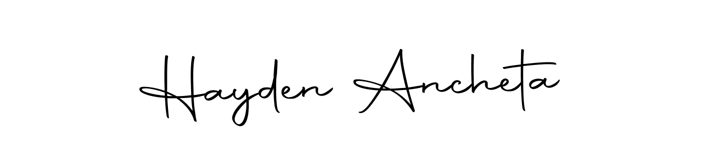 Hayden Ancheta stylish signature style. Best Handwritten Sign (Autography-DOLnW) for my name. Handwritten Signature Collection Ideas for my name Hayden Ancheta. Hayden Ancheta signature style 10 images and pictures png