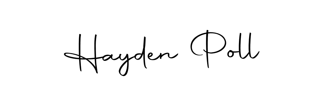 How to make Hayden Poll name signature. Use Autography-DOLnW style for creating short signs online. This is the latest handwritten sign. Hayden Poll signature style 10 images and pictures png