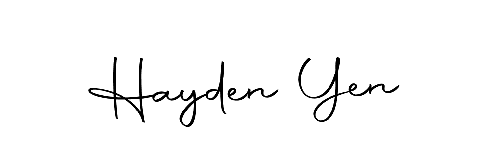 How to make Hayden Yen signature? Autography-DOLnW is a professional autograph style. Create handwritten signature for Hayden Yen name. Hayden Yen signature style 10 images and pictures png