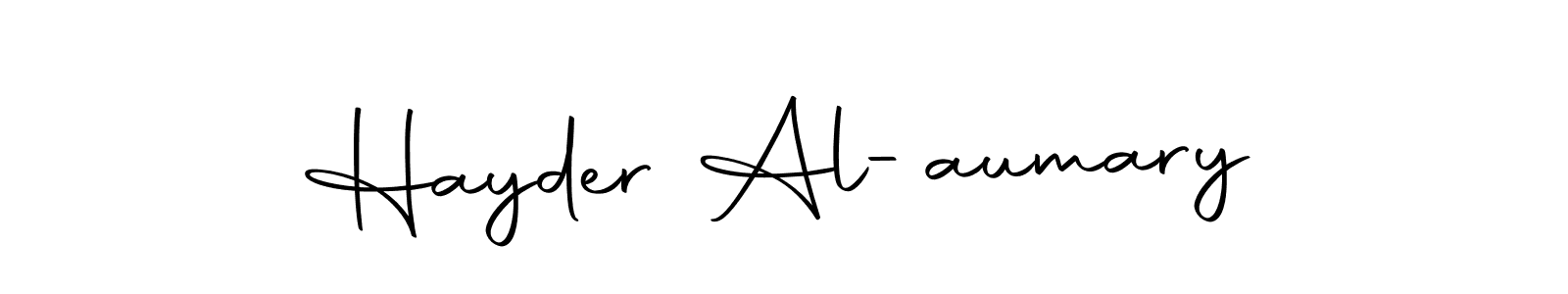 You should practise on your own different ways (Autography-DOLnW) to write your name (Hayder Al-aumary) in signature. don't let someone else do it for you. Hayder Al-aumary signature style 10 images and pictures png
