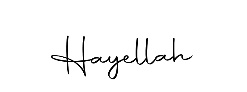 Use a signature maker to create a handwritten signature online. With this signature software, you can design (Autography-DOLnW) your own signature for name Hayellah. Hayellah signature style 10 images and pictures png