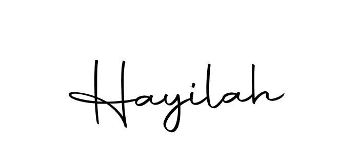 Design your own signature with our free online signature maker. With this signature software, you can create a handwritten (Autography-DOLnW) signature for name Hayilah. Hayilah signature style 10 images and pictures png