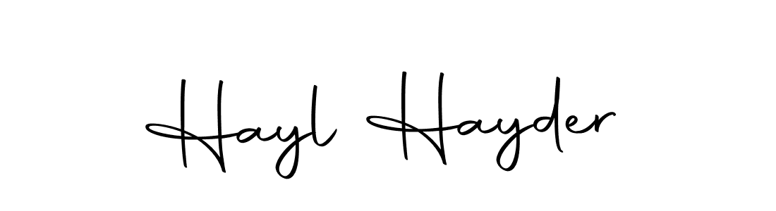 Design your own signature with our free online signature maker. With this signature software, you can create a handwritten (Autography-DOLnW) signature for name Hayl Hayder. Hayl Hayder signature style 10 images and pictures png