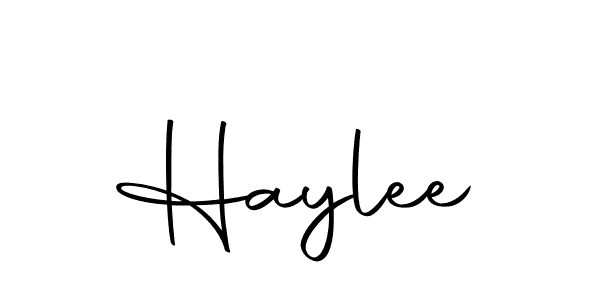 Use a signature maker to create a handwritten signature online. With this signature software, you can design (Autography-DOLnW) your own signature for name Haylee. Haylee signature style 10 images and pictures png