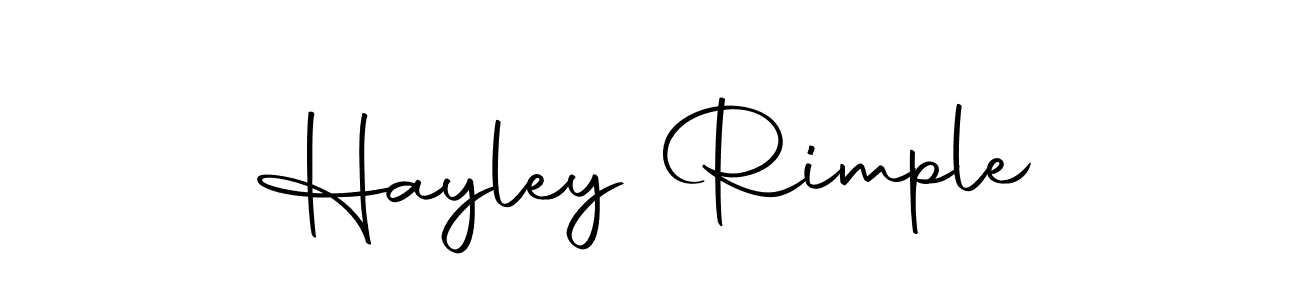 Make a short Hayley Rimple signature style. Manage your documents anywhere anytime using Autography-DOLnW. Create and add eSignatures, submit forms, share and send files easily. Hayley Rimple signature style 10 images and pictures png