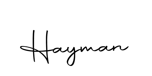 Create a beautiful signature design for name Hayman. With this signature (Autography-DOLnW) fonts, you can make a handwritten signature for free. Hayman signature style 10 images and pictures png