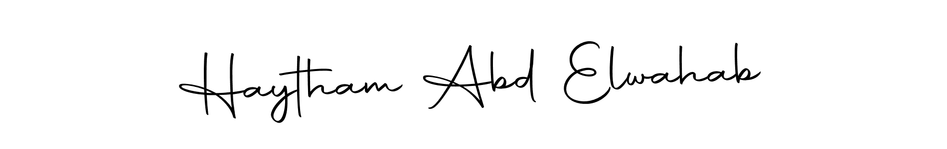 Haytham Abd Elwahab stylish signature style. Best Handwritten Sign (Autography-DOLnW) for my name. Handwritten Signature Collection Ideas for my name Haytham Abd Elwahab. Haytham Abd Elwahab signature style 10 images and pictures png