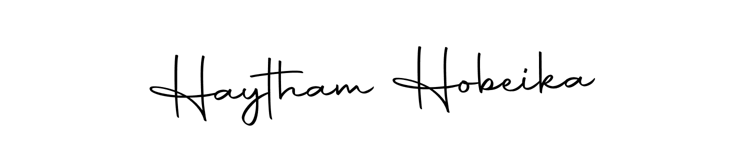 The best way (Autography-DOLnW) to make a short signature is to pick only two or three words in your name. The name Haytham Hobeika include a total of six letters. For converting this name. Haytham Hobeika signature style 10 images and pictures png