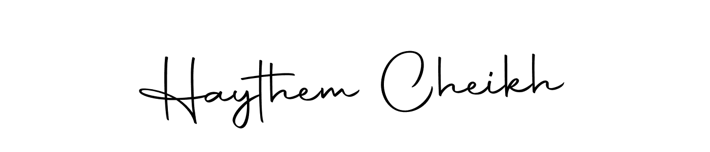 Haythem Cheikh stylish signature style. Best Handwritten Sign (Autography-DOLnW) for my name. Handwritten Signature Collection Ideas for my name Haythem Cheikh. Haythem Cheikh signature style 10 images and pictures png